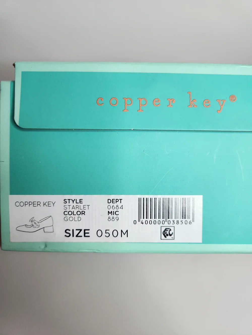 Copper Key Girls Gold Glitter Mary Jane Shoes